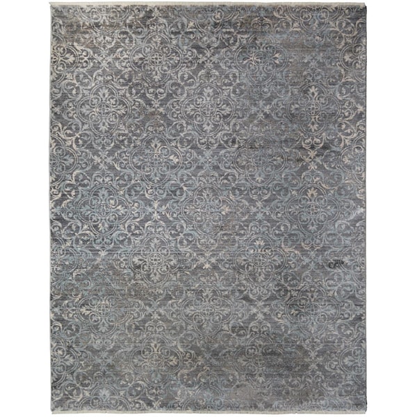 Mayberry Rug 5 ft. 3 in. x 7 ft. 3 in. Windsor Polis Area Rug, Gray WD4106 5X8 - main